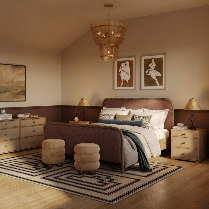 Hatia Basketweave Panel Bed - Home And Beyond