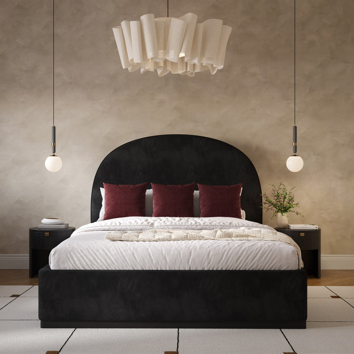 Marlow Performance Velvet Bed - Home And Beyond