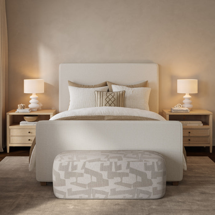 Bristol Park Ivory Contract-Grade Fabric Upholstered Bed - Home And Beyond