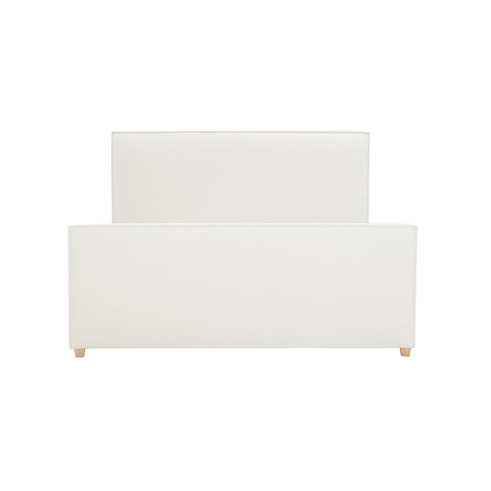 Bristol Park Ivory Contract-Grade Fabric Upholstered Bed - Home And Beyond