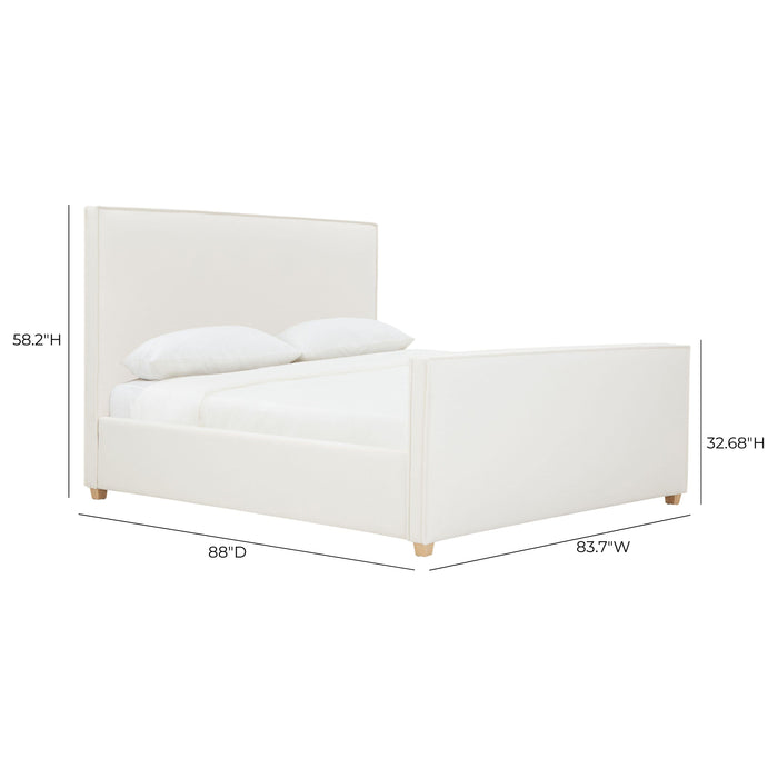 Bristol Park Ivory Contract-Grade Fabric Upholstered Bed - Home And Beyond