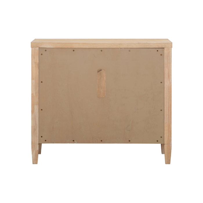 Bristol Park 30" Whitewashed Oak Wood 2-Drawer Nightstand - Home And Beyond