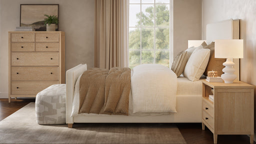 Bristol Park 40" Whitewashed Oak Wood 7-Drawer Chest - Home And Beyond