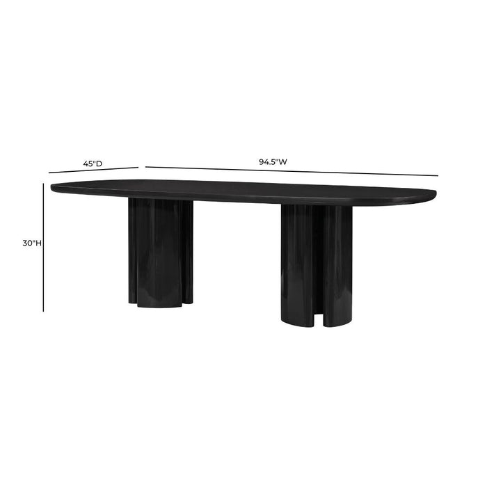 Zola 94.5" Lacquer Oval Dining Table - Home And Beyond
