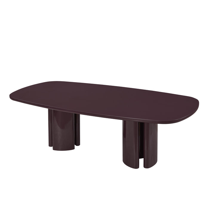 Zola 94.5" Lacquer Oval Dining Table - Home And Beyond
