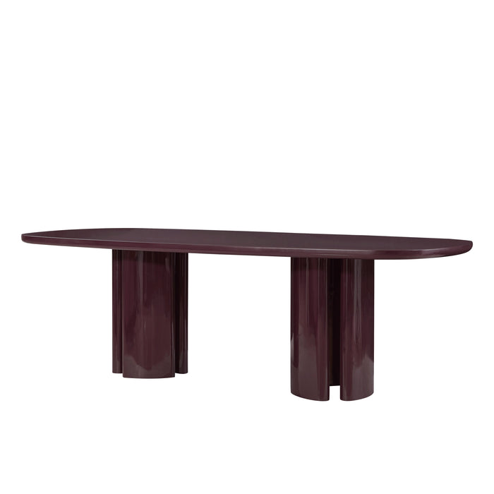 Zola 94.5" Lacquer Oval Dining Table - Home And Beyond