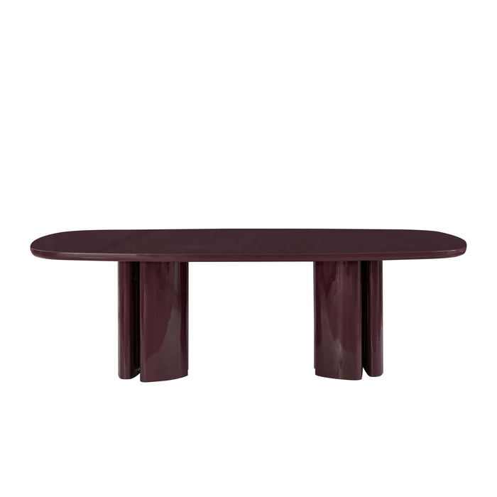 Zola 94.5" Lacquer Oval Dining Table - Home And Beyond