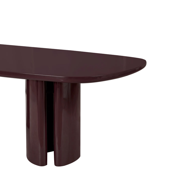 Zola 94.5" Lacquer Oval Dining Table - Home And Beyond