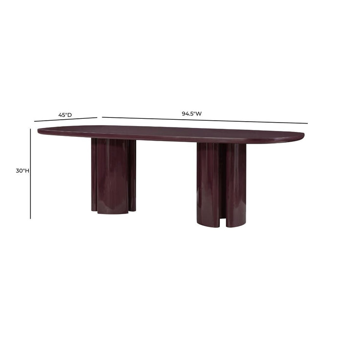 Zola 94.5" Lacquer Oval Dining Table - Home And Beyond