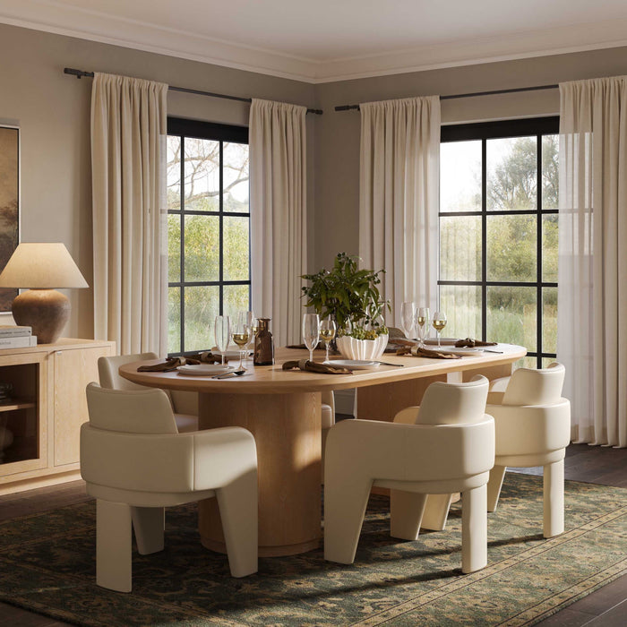 Marlow 102" Wood Oval Dining Table - Home And Beyond