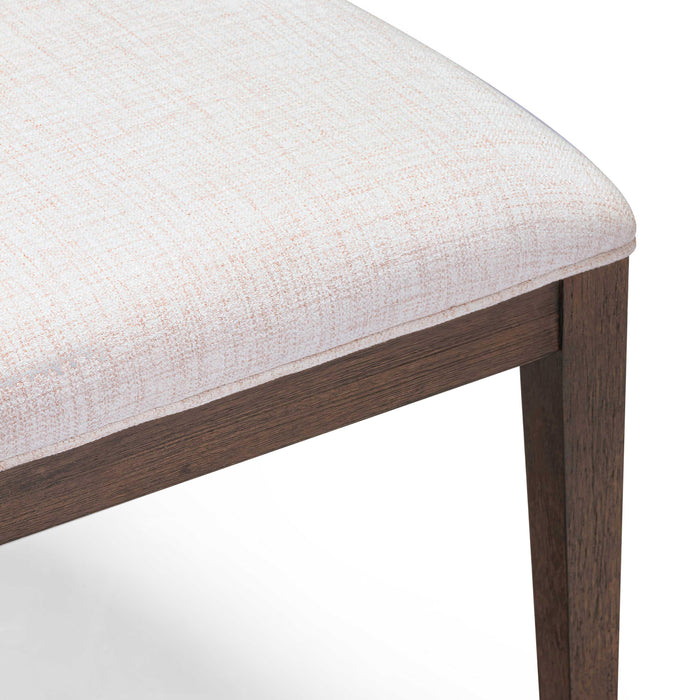 Mila Dark Brown and Beige Performance Fabric Dining Chair - Set of 2 - Home And Beyond