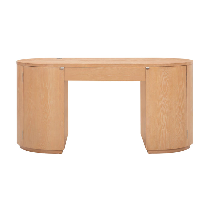 Marlow 64" Wood Executive Desk With Storage - Home And Beyond