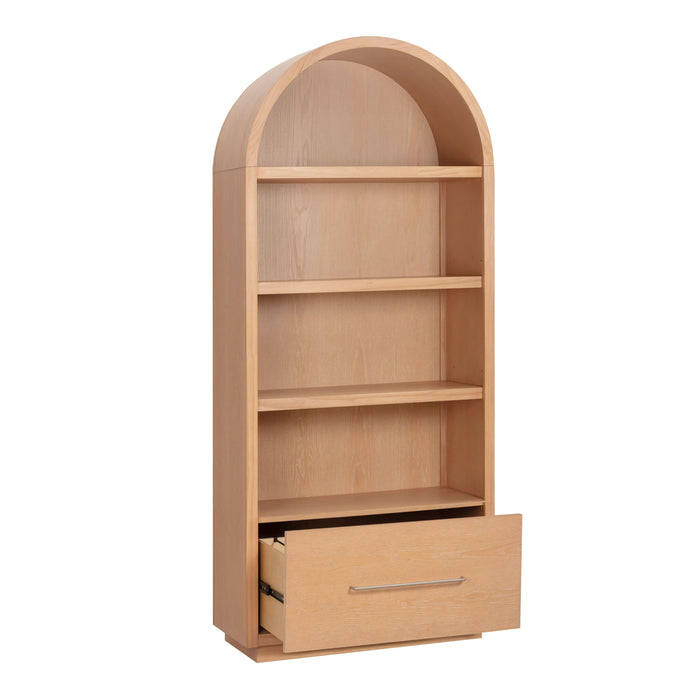 Marlow Wood Bookcase With File Drawer - Home And Beyond