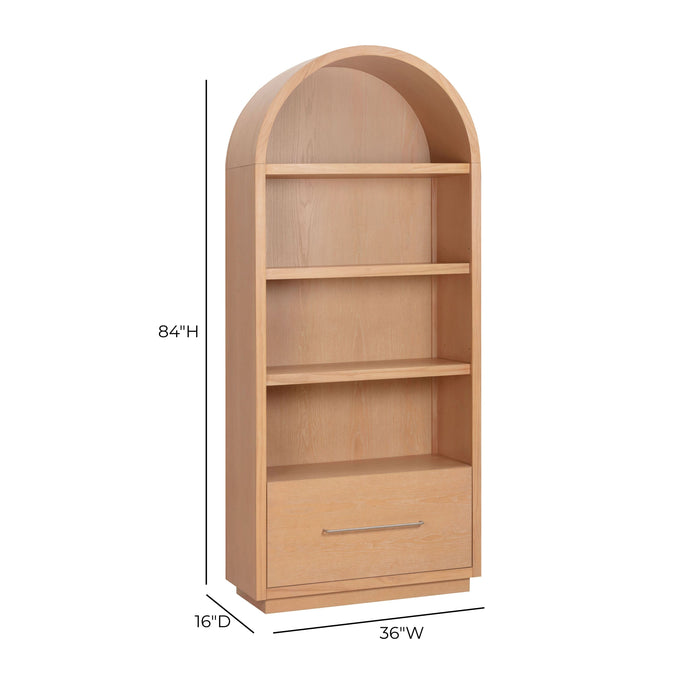 Marlow Wood Bookcase With File Drawer - Home And Beyond