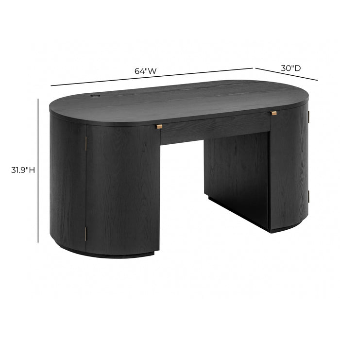 Marlow 64" Wood Executive Desk With Storage - Home And Beyond