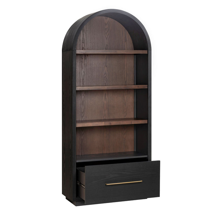 Marlow Wood Bookcase With File Drawer - Home And Beyond