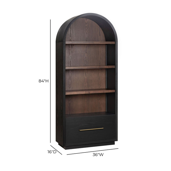 Marlow Wood Bookcase With File Drawer - Home And Beyond