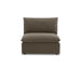 Cali Chocolate Brown Performance Velvet Armless Chair - Home And Beyond