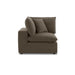 Cali Chocolate Brown Performance Velvet Corner Chair - Home And Beyond