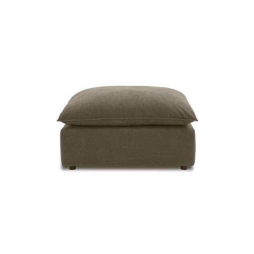 Cali Chocolate Brown Performance Velvet Ottoman - Home And Beyond