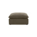 Cali Chocolate Brown Performance Velvet Ottoman - Home And Beyond