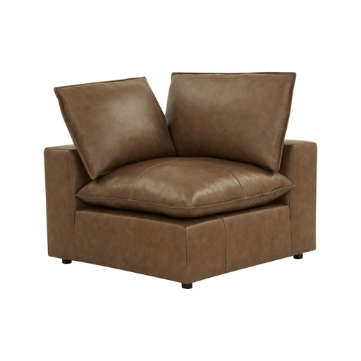 Cali Brown Leather Modular Corner Chair - Home And Beyond