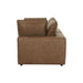 Cali 80" Brown Leather Modular Loveseat - Home And Beyond