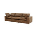 Cali 120" Brown Leather Modular Sofa - Home And Beyond
