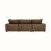 Cali 120" Brown Leather Modular Sofa - Home And Beyond
