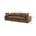 Cali 120" Brown Leather Modular Sofa - Home And Beyond