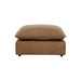 Cali Brown Leather Ottoman - Home And Beyond
