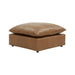 Cali Brown Leather Ottoman - Home And Beyond