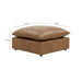 Cali Brown Leather Ottoman - Home And Beyond