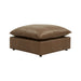 Cali Brown Leather Ottoman - Home And Beyond