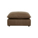 Cali Brown Leather Ottoman - Home And Beyond