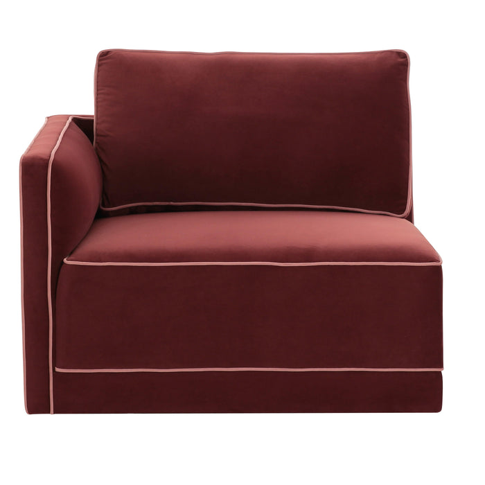 Willow Performance Velvet Modular LAF Corner Chair - Home And Beyond