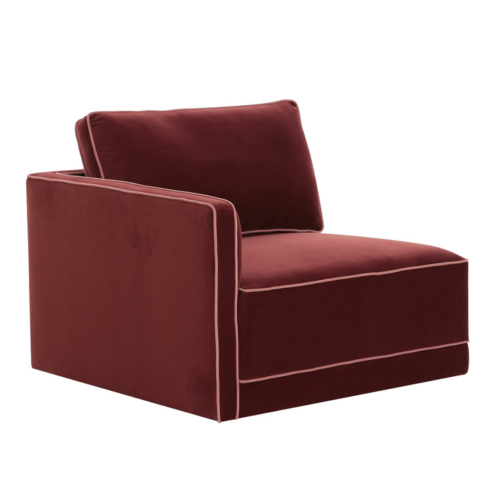 Willow Performance Velvet Modular LAF Corner Chair - Home And Beyond