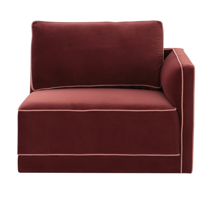 Willow Performance Velvet Modular RAF Corner Chair - Home And Beyond