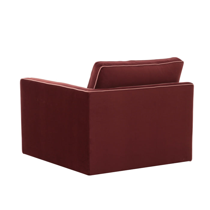Willow Performance Velvet Modular RAF Corner Chair - Home And Beyond