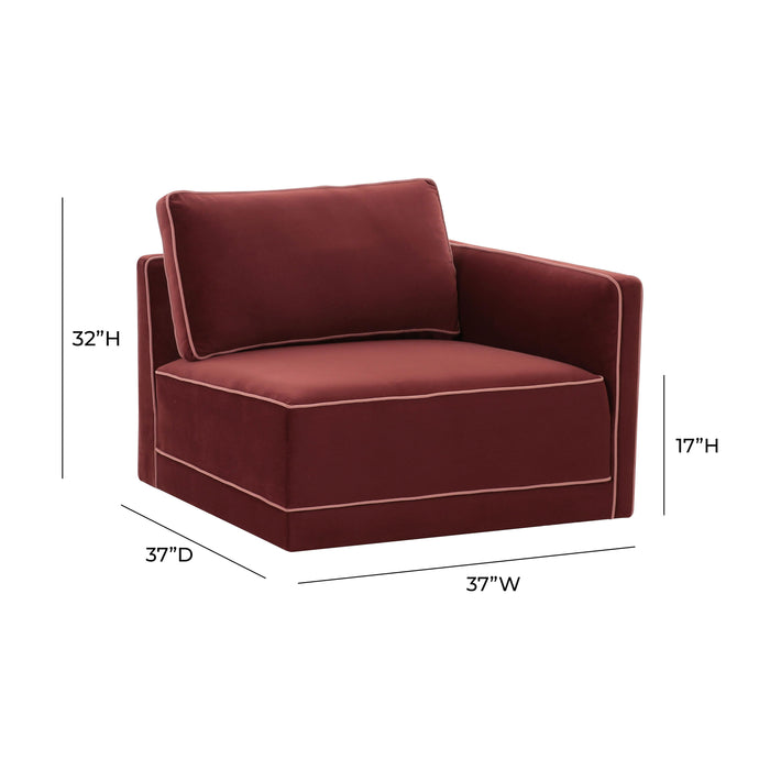 Willow Performance Velvet Modular RAF Corner Chair - Home And Beyond