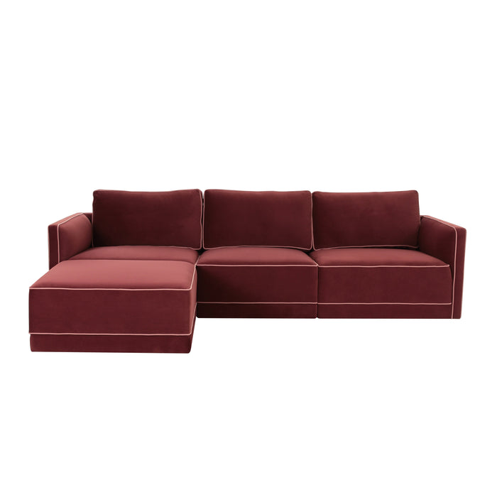 Willow 4-Piece Performance Velvet Modular Sectional - Home And Beyond