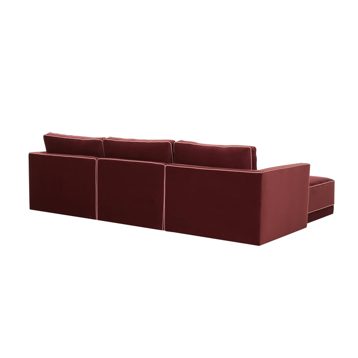 Willow 4-Piece Performance Velvet Modular Sectional - Home And Beyond