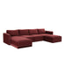 Willow 6-Piece Performance Velvet Modular U Sectional - Home And Beyond