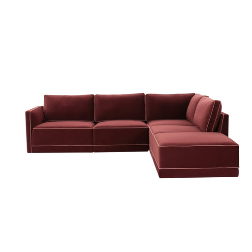 Willow 5-Piece Performance Velvet Modular Right Facing Sectional - Home And Beyond