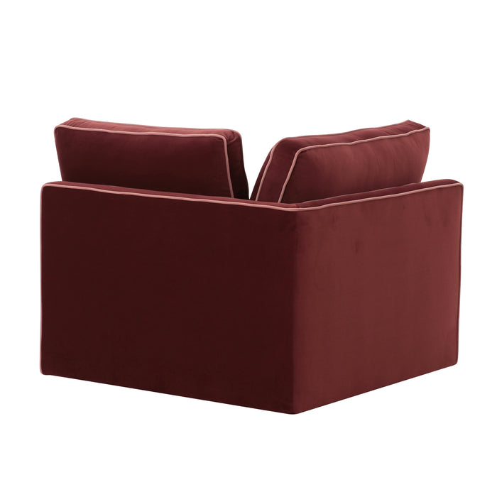 Willow Performance Velvet Modular Corner Chair - Home And Beyond