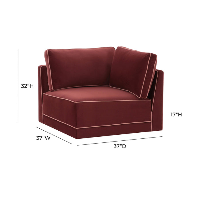 Willow Performance Velvet Modular Corner Chair - Home And Beyond