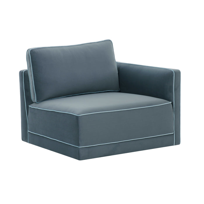 Willow Performance Velvet Modular RAF Corner Chair - Home And Beyond