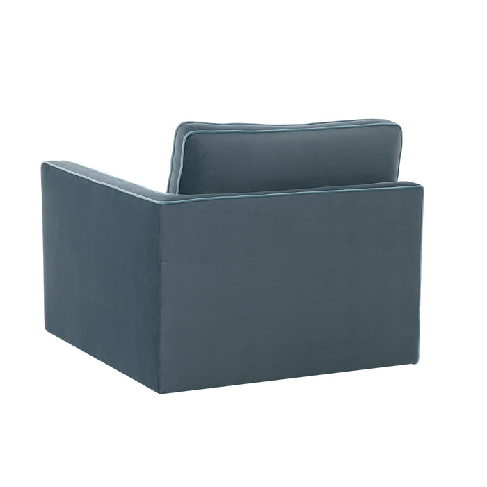 Willow Performance Velvet Modular RAF Corner Chair - Home And Beyond