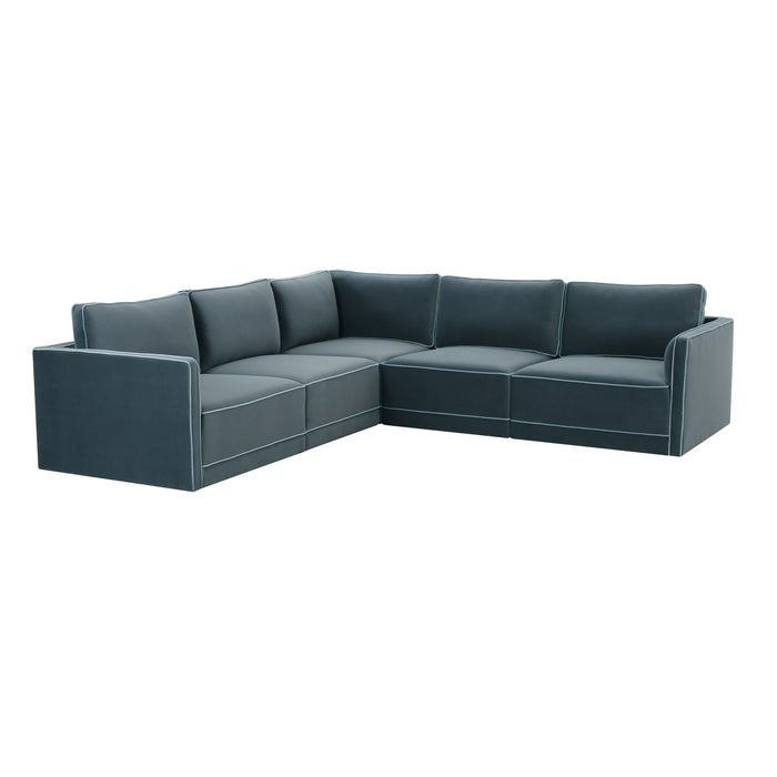Willow 5-Piece Performance Velvet Modular L Sectional - Home And Beyond
