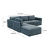 Willow 5-Piece Performance Velvet Modular Left Facing Sectional - Home And Beyond
